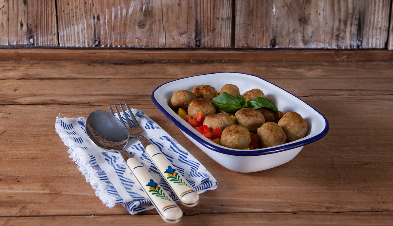 Polpettine di Vitello e Verdure con ratatouille